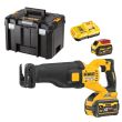 Scie sabre 54V XR FLEXVOLT + 2 batteries 6.0 Ah + chargeur en TSTAK IV DEWALT DCS389T2-QW photo du produit