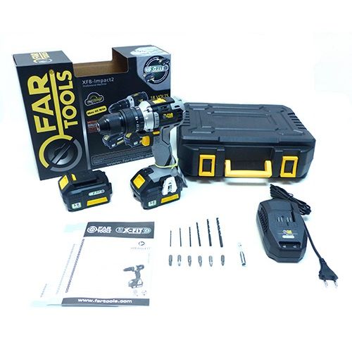 Perceuse percussion visseuse 18 V X-FIT XFB-IMPACT 2 Brushless + 2 batteries 3 Ah Li-ion + chargeur + coffret FARTOOLS 216010 photo du produit