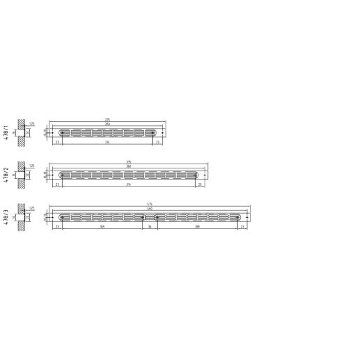 Grille plat interieur SPL H20 LG375 brun - RENSON - 478203 pas cher Secondaire 1 L