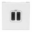 Chargeur 2 USB MOSAIC type-C 3A 2 modules 230V blanc - LEGRAND - 077590 pas cher