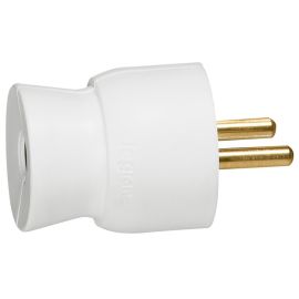 Fiche Legrand plastique 2P+T 16 A à sortie droite blanc - 050415 photo du produit Principale M