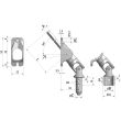 Sortie de caisson 50° femelle diamètre 13 mm platine zamac 22 x 52 mm hexagonale 7 x 350 mm nickelé CHERUBINI 77097035V13NKM photo du produit
