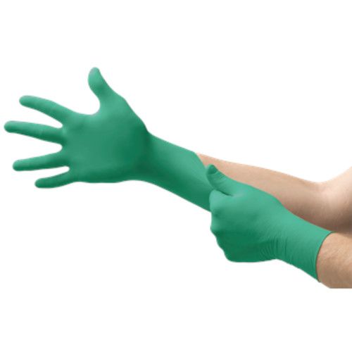 Boîte de 100 gants jetables nitriles jetables Touch N TUFF vert TM/8 ANSELL 92500T8 photo du produit Secondaire 1 L