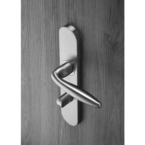 Ensemble sur plaques s&eacute;rie JADE 1594 acier type condamnation &agrave; voyant finition inox - HERACLES - B-INOX-SP22V pas cher Secondaire 9 L