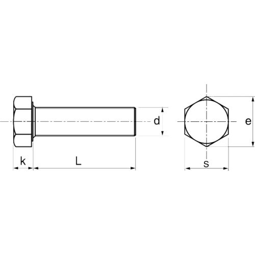 Vis à métaux tête hexagonale inox A2 classe 8.8 DIN 933 3X6 boîte de 200 - ACTON - 621013X6 pas cher Secondaire 3 L