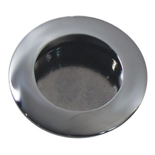 Poignée à encastrer ronde diamètre 40mm zamak chromé mate - CADAP - P0035/37S pas cher