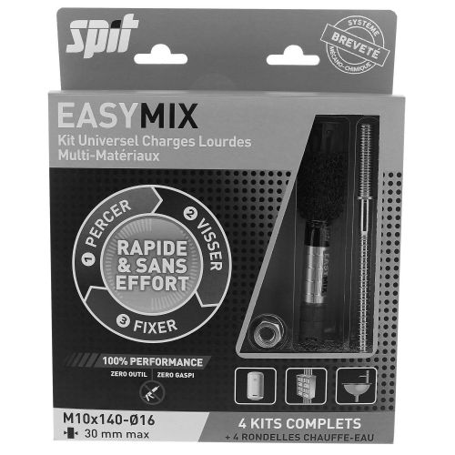 4 kits de cheville mécano-chimique EASYMIX pour charges lourdes M8x40 - SPIT - 060197 pas cher Secondaire 9 L
