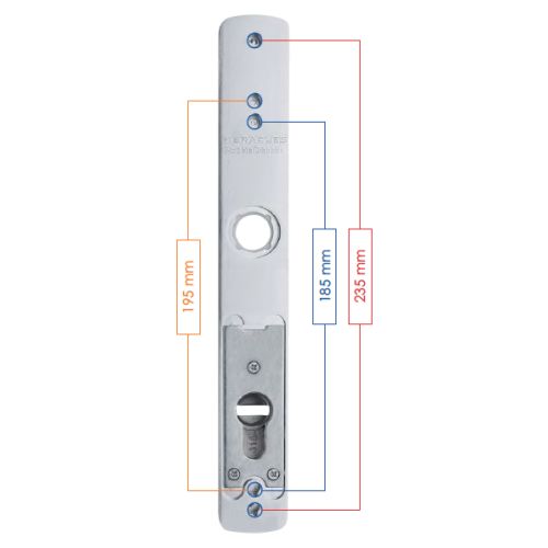 Poignée étroite SALOME entraxe 92 mm blanc Héraclès D-701ES-BL photo du produit Secondaire 2 L