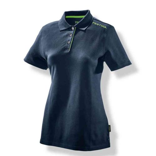 Polo pour dame bleu fonc&eacute;/vert POL-LAD-FT1-XS FESTOOL 577295 photo du produit