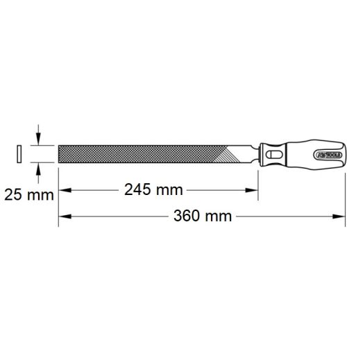 Lime plate BERYLLIUMplus bâtarde 245 mm KS TOOLS 962.7301 photo du produit