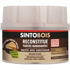 Mastic sans styrène SINTOBOIS chêne moyen 550g + 30g - SINTO - 33711 pas cher Principale M
