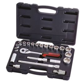 Coffret de douilles et accessoires Ks Tools 1/2'' 10 à 32 mm 22pièces - 911.0622 photo du produit Principale M