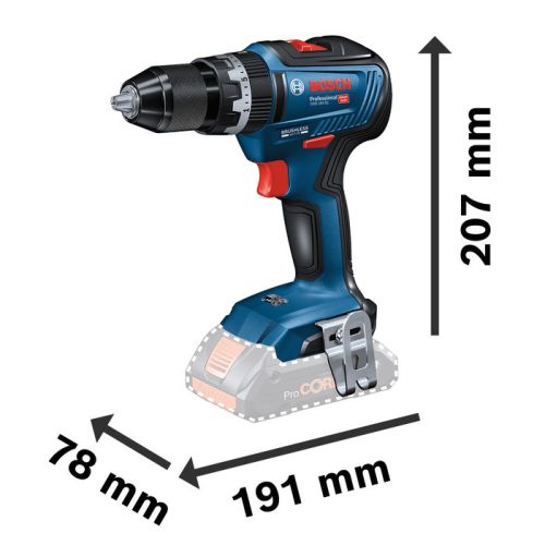 Perceuse-visseuse à percussion 18 V GSB 18V-55 + 2 batteries 4 Ah + chargeur + coffret L-BOXX BOSCH 06019H5300 photo du produit Secondaire 2 L