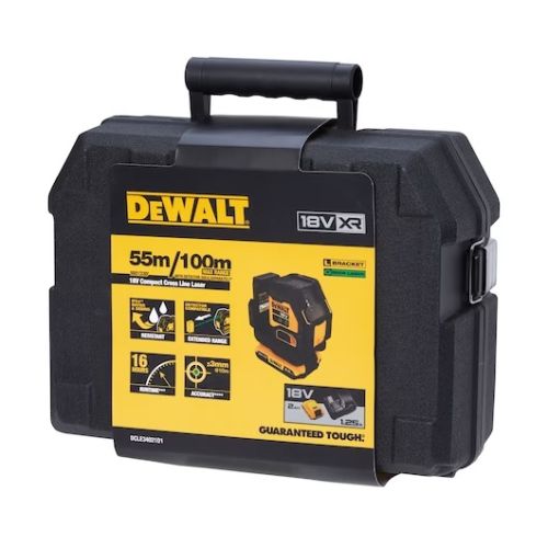 Niveau laser croix 18 V + batterie 2 Ah + chargeur + coffret DEWALT DCLE34021D1-QW photo du produit Secondaire 7 L