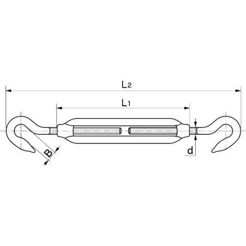 Tendeur crochet-crochet inox A4 10 mm boite de 5 ACTON 6493410 photo du produit Secondaire 1 L
