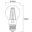 Ampoule LED TOLEDO Retro satiné 2700K 827 A60 E27 8W - SYLVANIA - 0029339 pas cher Secondaire 1 S