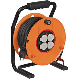 Enrouleur &eacute;lectrique Brennenstuhl 40 m de c&acirc;ble H07RN-F 3G1,5 avec 4 prises &agrave; clapet - 1139831 pas cher Principale M