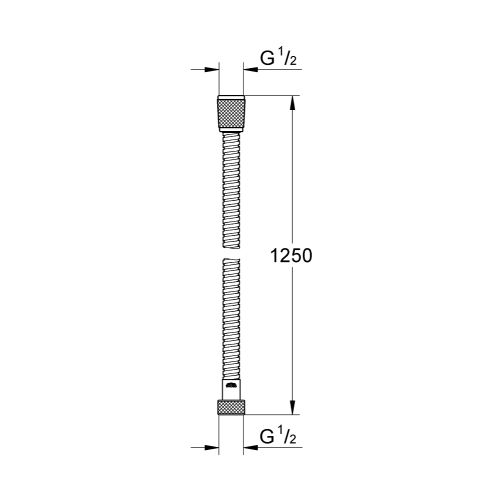 Flexible de douche RELEXAFLEX METAL LONG-LIFE 1,25m - GROHE PROFESSIONAL - 28142002 pas cher Secondaire 1 L