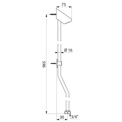 Colonne de douche F3/4 + pomme fixe TONIC JET DELABIE 712020 photo du produit Secondaire 1 L