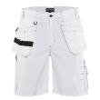 Short peintre avec poches flottantes blanc T38 - BLÅKLÄDER - 153612101000C44 pas cher