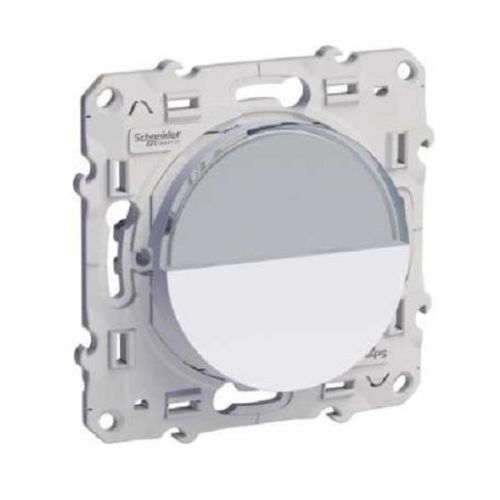 Bouton-poussoir ODACE 10 A à vis avec porte-étiquette blanc - SCHNEIDER ELECTRIC - S520266 pas cher Secondaire 1 L