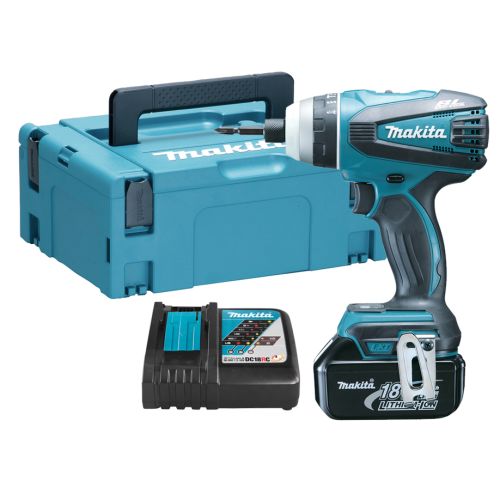 Perceuse visseuse 4 fonctions 18 V LXT + 2 batteries 5 Ah + chargeur en coffret MAKPAC MAKITA DTP141RTJ photo du produit