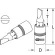 Douilles tournevis CHROMEPLUS 1/4'' fente 5,5 x 37 mm KS TOOLS 918.1488 photo du produit Secondaire 1 S