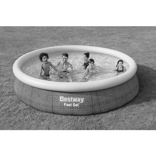 Piscine hors sol fast set ronde effet rotin 366x76cm - BESTWAY - 57445 pas cher Secondaire 5 L