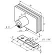 Serrure de vitrine 1 cylindre Chromé mat - STREMLER - 1450.31.0 pas cher Secondaire 2 S