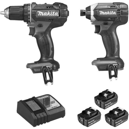 Pack de 2 outils 18V (DDF452 / DTD152) + 3 batteries 5Ah + chargeur rapide + coffret MAKPAC - MAKITA - DLX2127TJ1 pas cher Secondaire 1 L