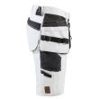 Short peintre stretch 4D avec poches flottantes Blanc/Gris fonc&eacute; T 40 BLAKL&Auml;DER 108816451098C46 photo du produit Secondaire 2 S