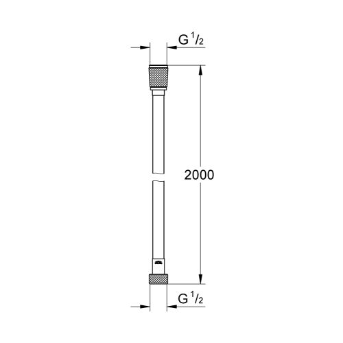 Flexible de douche SILVERFLEX 2 m GROHE PROFESSIONAL 27137001 photo du produit Secondaire 1 L