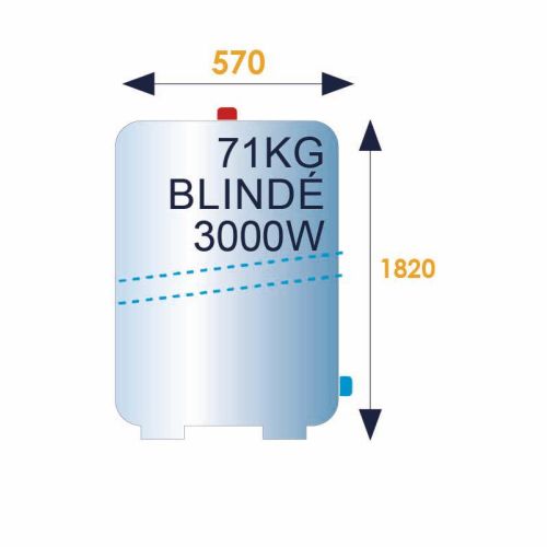 Chauffe-eau électrique blindé INITIO vertical stable 300L - ARISTON - 3000597 pas cher Secondaire 1 L