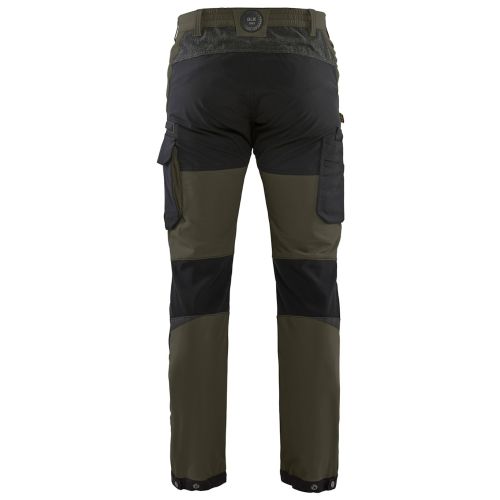 Pantalon maintenance stretch 4D vert kaki/noir T42L - BL&Aring;KL&Auml;DER - 142216454599C148 pas cher Secondaire 1 L