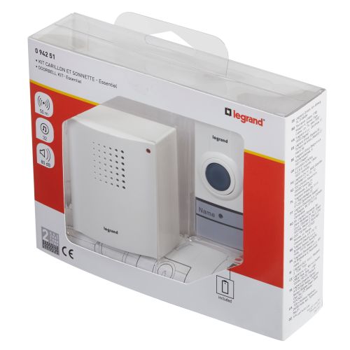 Kit carillon radio sans fils essentiel blanc LEGRAND 09425 photo du produit Secondaire 4 L