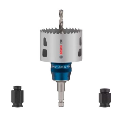 Kit d'adaptateur Bosh POWER CHANGE et scie trépan PROGRESSOR 68 mm 5 pièces BOSCH 2608594399 photo du produit