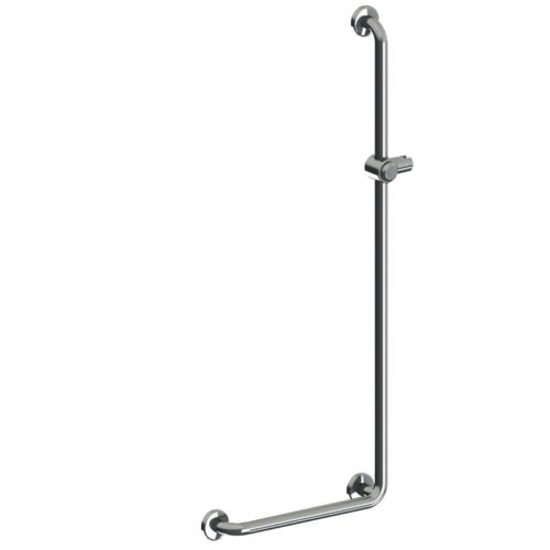 Main courante de douche en L inox avec support douchette reversible AKW 01244-HD photo du produit Principale L