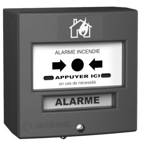 Déclencheur manuel Rouge 2 contacts avec capot - NEUTRONIC - 4711R1C pas cher