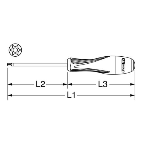 Tournevis ULTIMATE Torx perc&eacute; TB8 100 mm KS TOOLS 922.6071 photo du produit Secondaire 1 L