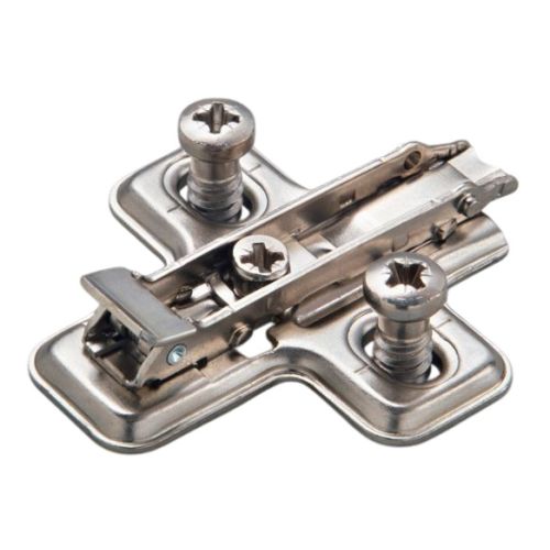 Embase cruciforme avec Eurovis perçage 37 x 32 mm acier finition argentée 0 mm SALICE BAVGM09F/16 photo du produit