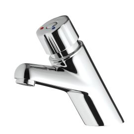 Mitigeur lavabo temporisé P4000S Presto bouton chromé avec robinet d'arrêt 3 l/min - 28610 photo du produit Principale M
