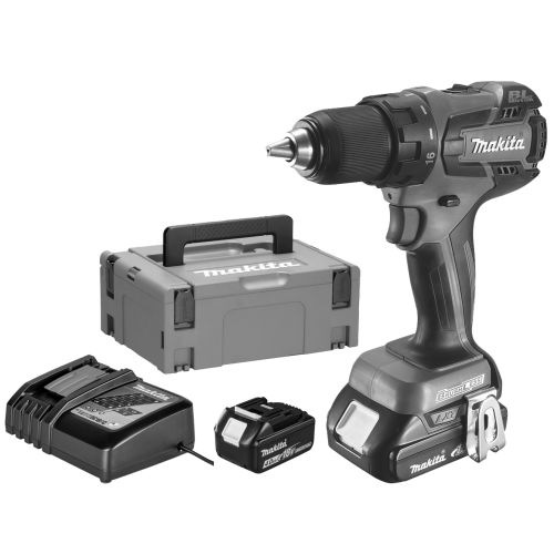 Perceuse visseuse 18V + 2 batteries 4Ah + chargeur rapide + coffret MAKPAC 2 - MAKITA - DDF459RMJ pas cher