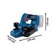 Rabot 18V GHO 18 V-LI + 2 batteries Procore 5,5Ah + chargeur + coffret L-BOXX BOSCH photo du produit Secondaire 1 S