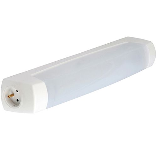 Réglette salle de bain EO S19 sans source lumineuse blanc SSL avec prise PC 2P+T L'ÉBÉNOÏD 055214 photo du produit