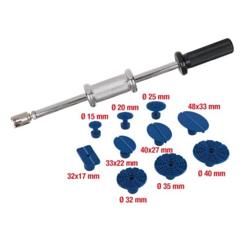 Coffret de kit de débosselage avec masse à inertie 11 pièces KS TOOLS 140.2510 photo du produit Secondaire 1 L