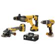 Pack de 3 outils 18V DCK327P2T (DCH263/DCG405/DCD791) + 2 batteries 5 Ah + chargeur en coffret TSTAK - DEWALT pas cher