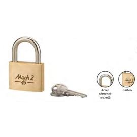 Cadenas MACH 2 Thirard anse demi-haute 45 mm 2 clés - 00063451 pas cher Principale M