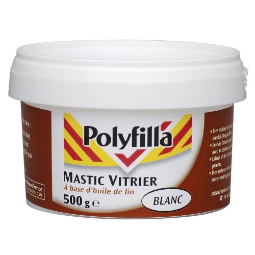 Mastic vitrier blanc 500 g POLYFILLA 5107479 photo du produit Principale L