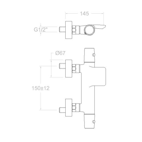 Mitigeur bain-douche thermostatique TZAR 343901S - RAMON SOLER - 34C302449 pas cher Secondaire 1 L