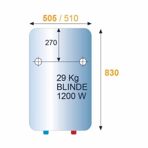 Chauffe-eau électrique vertical mural blindé INITIO 100L - ARISTON - 3000569 pas cher Secondaire 1 L